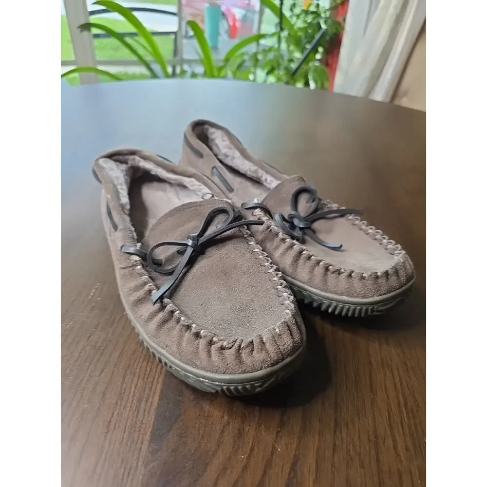 George Men's Camo Genuine Leather Trapper Moccasin Slippers Size U.S. 7-8‎